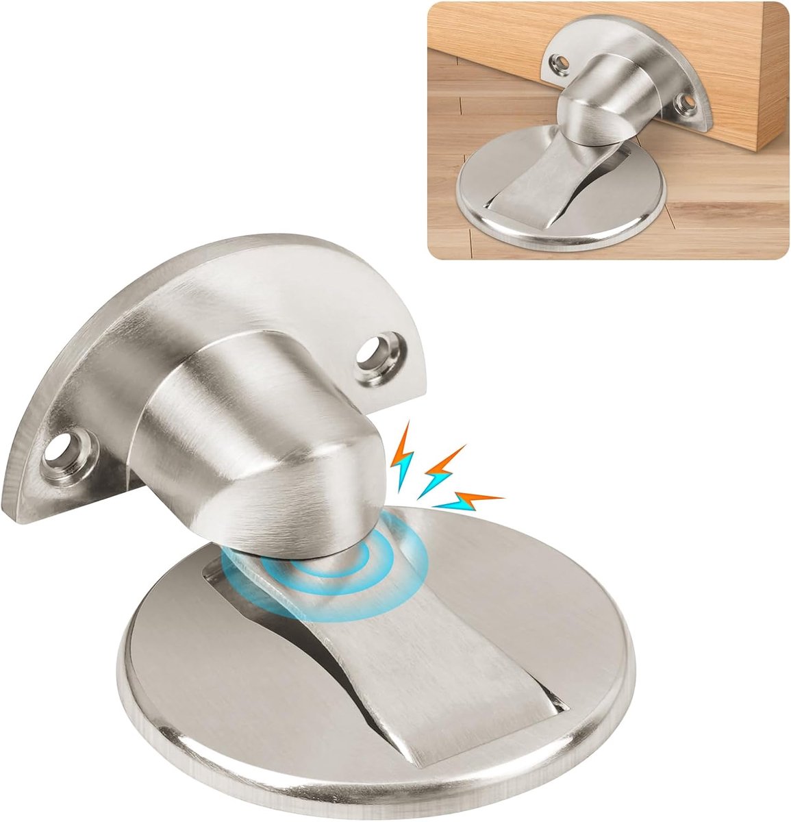 SnelShoppen - Magnetische Deurstoppers - Zelfklevende Zware Deurvangers - Onzichtbare Vloermagneten met Verborgen Schroeven - Interieur Deurstopper vo