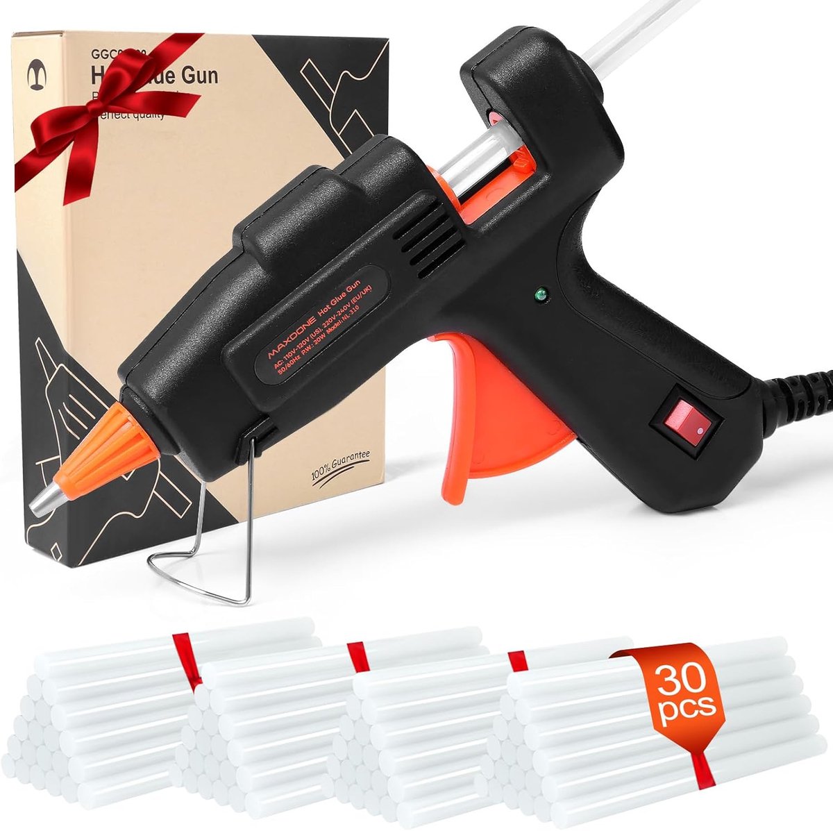 SnelShoppen - Glue Gun 20W met 30 Eco-vriendelijke Lijmsticks - Hot Glue Gun voor DIY, Kleine Klussen, Creatieve Decoratie en Snelle Reparaties in Hui