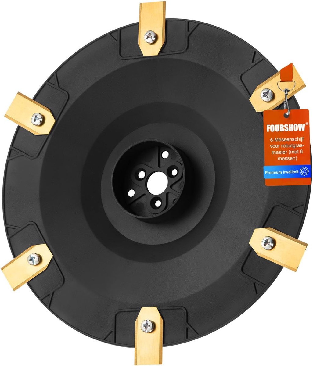 SnelShoppen - Knife Plate + 6 Vervangende Bladen voor Robotmaaier - Geschikt voor Automower 400 Serie Modeljaar 2019 - Hoogwaardige Polyamide Nylon en