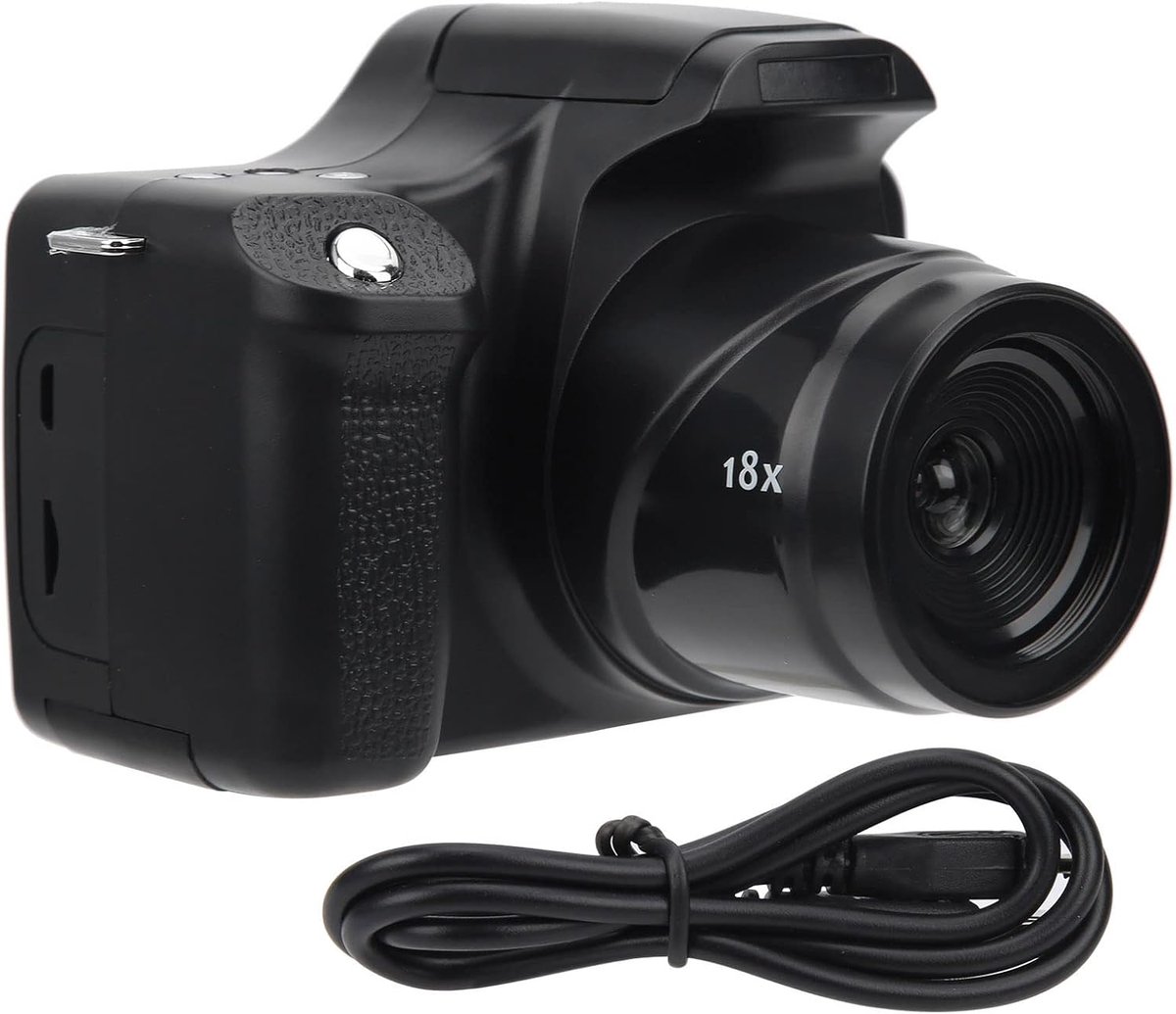 SnelShoppen - 24MP Digitale Camera met 3 Inch LCD Scherm, 18x Zoom, Flitslicht, Draagbare Digitale SLR Camera voor Familiebijeenkomsten, Feesten, Vaka