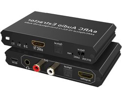 192KHz eARC/ARC Audio Extractor - Digitale naar Analoge Audio Converter voor HDTV, Soundbar, en Hoofdtelefoon met HDMI en Optische Uitgang