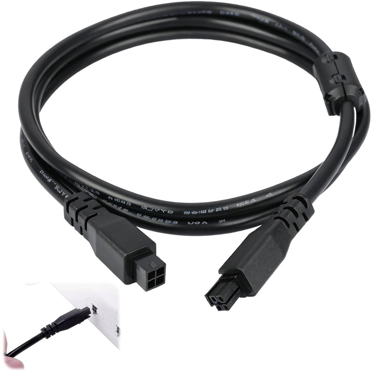4-polige verlengkabel voor 3D-printer, 1 m met 22 AWG koperen kern en magnetische ring, verhoogde stabiliteit en optimale prestaties, niet compatibel met X1 P1
