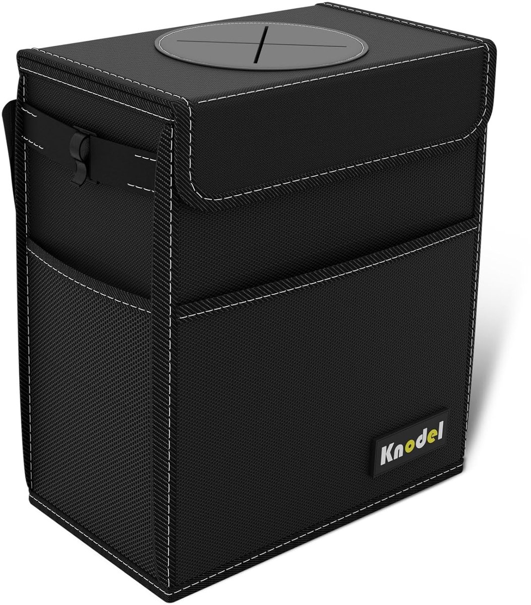 SnelShoppen - Automatische Auto Vuilnisbak - Waterproof, Lekvrij, Hangbare Opslag Tas - Groot, Zwart, Geschikt voor Alle Voertuigen
