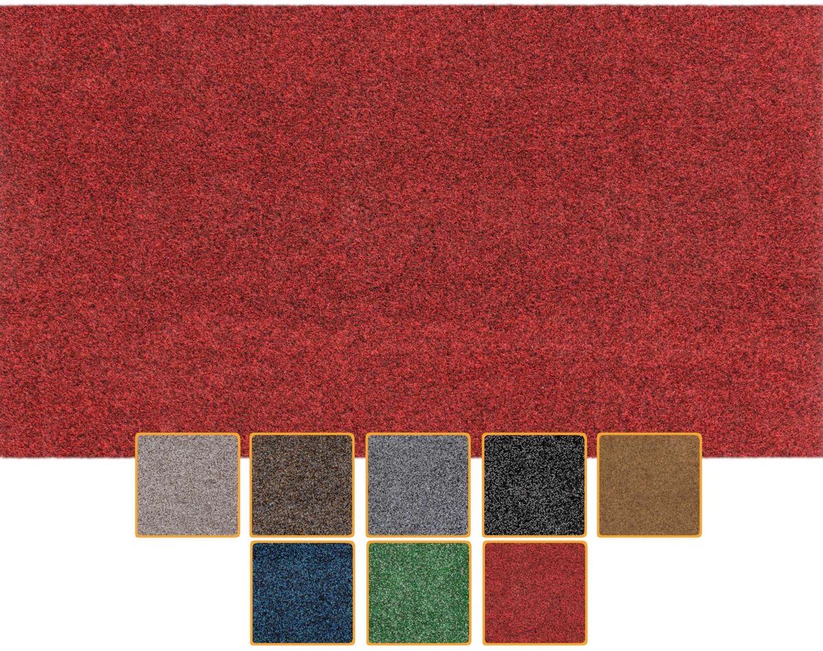 ANRO Deurmat Rood 100x50cm – Schoonloopmat Antislip Wasbaar Voordeur Hal Binnen & Buiten Op Maat