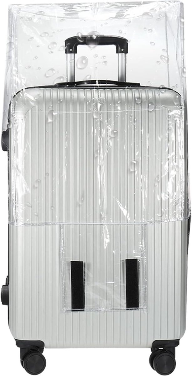 SnelShoppen - Transparante Luggage Cover 61 cm - 24 Inch PVC Kofferbescherming - Waterdicht en Vochtbestendig - Reisaccessoires voor Koffers - 1 Stuk