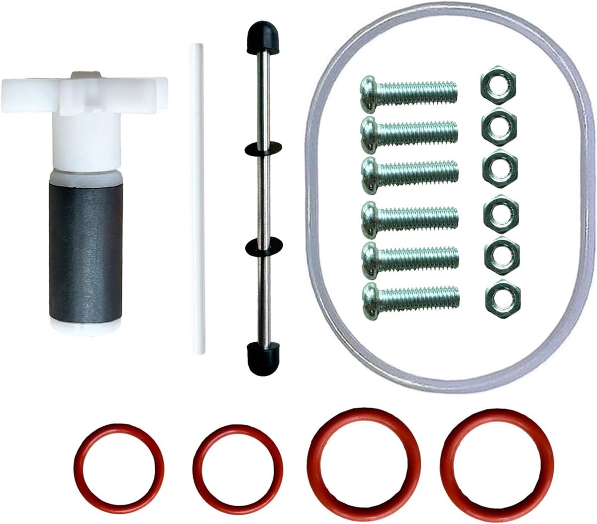 SnelShoppen - Hot Tub Waterpomp P4071, 58113, E02 Reparatiekit voor Coleman Lay-Z-Spa - Impeller, Rotor, Roestvrij Staal, Keramische As met Afdichting
