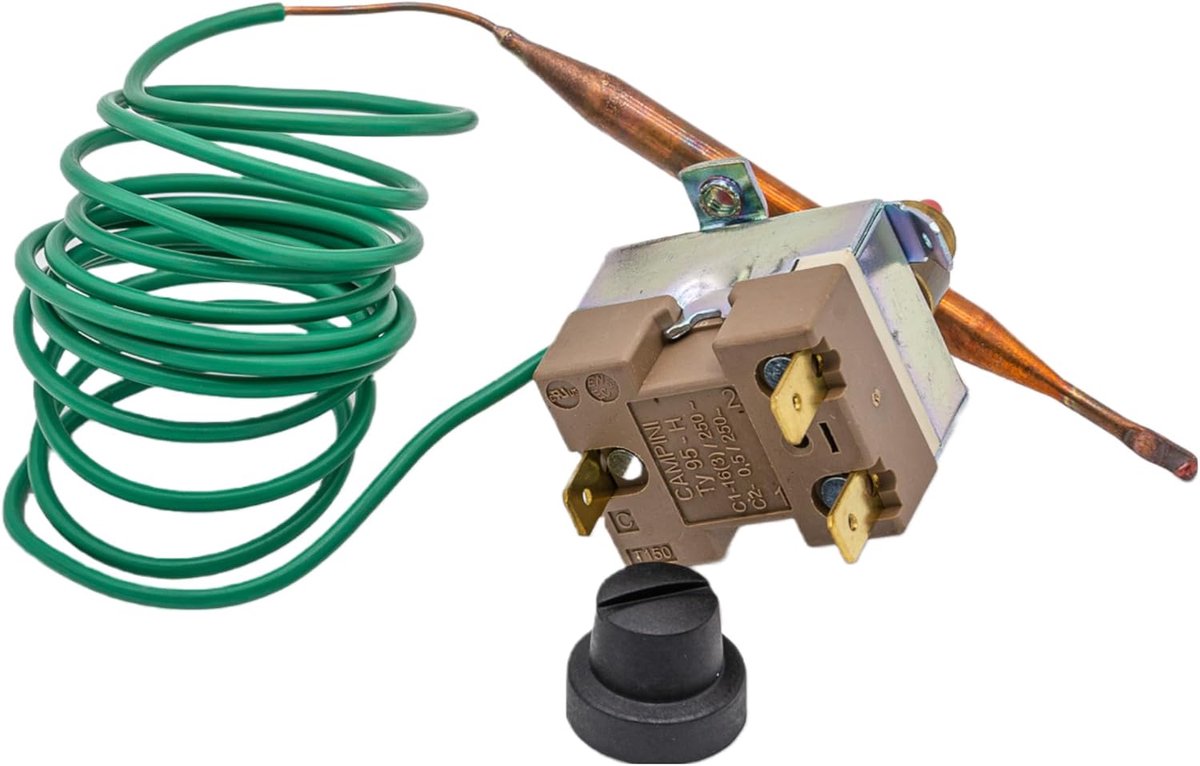 SnelShoppen - Thermostaat Noodsituatie Ty-95H 90-110°C, 1.5m, HVAC Controle Thermostaat voor Verwarming, Koeling en Klimaatbeheersing
