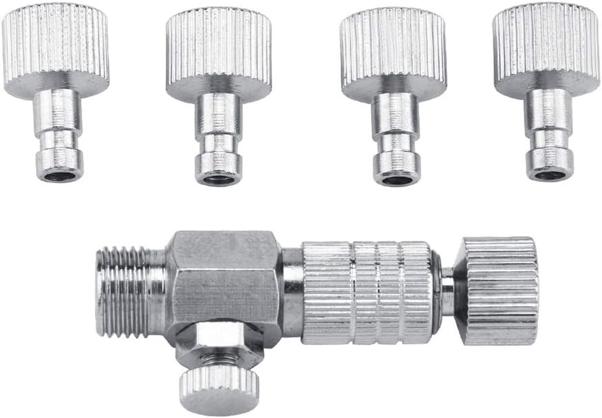 SnelShoppen - Airbrush Quick Release Adapter Set - 1/8 Fittingen met 4 Stuks - Handige Ontkoppelset voor Airbrush en Compressor - Duurzaam en Gebruiks