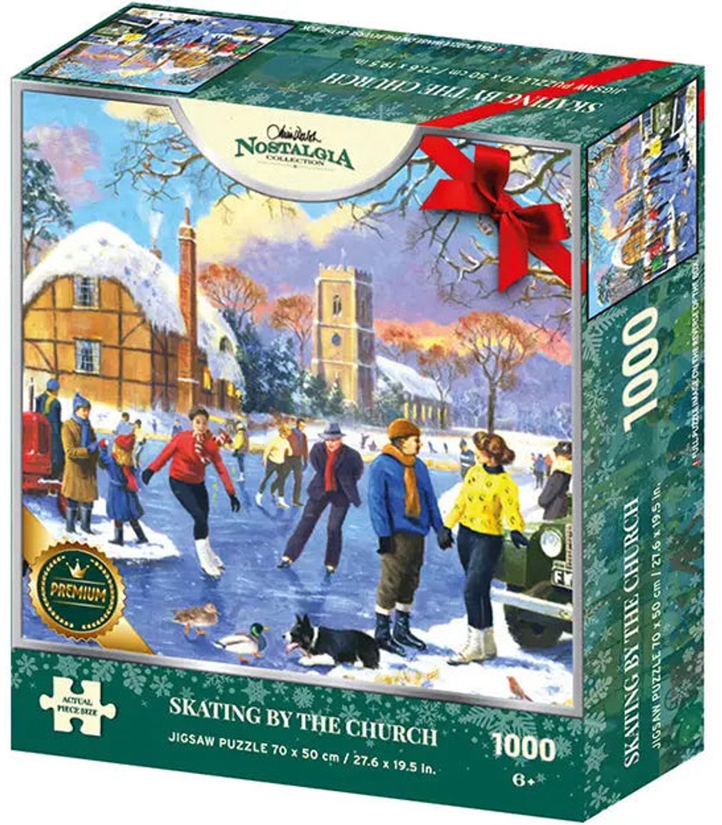 Skating By The Church Puzzel 1000 Stukjes