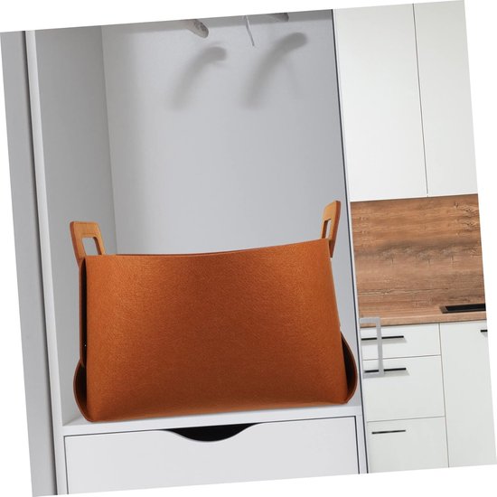 Wasmand Van Riet - Opbergmand Rotan - Ruimtebesparend Opbergen - Opvouwbaar Ontwerp - 36x25x23cm - Bruin — afbeelding 3