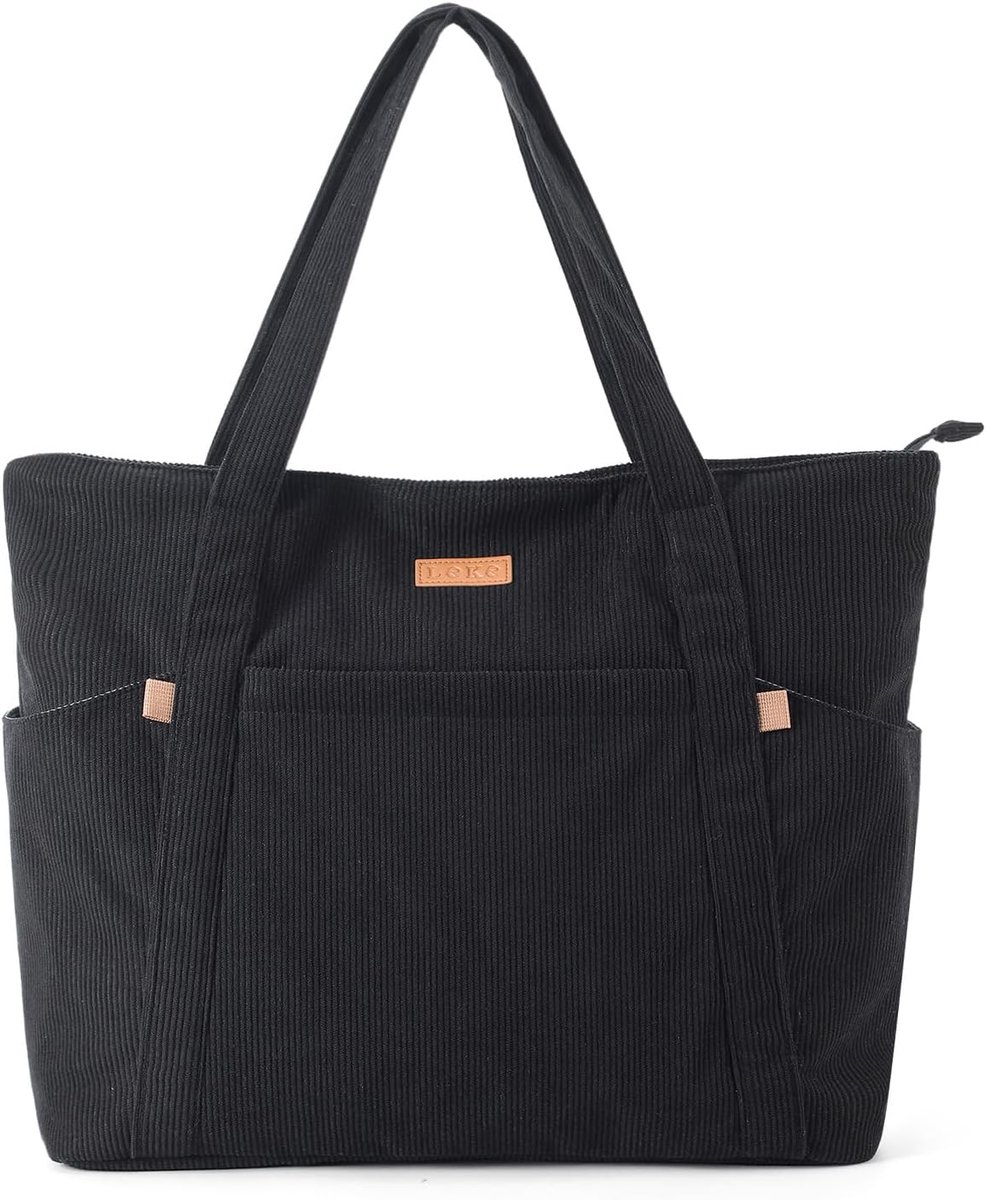 SnelShoppen - Handtas Shopper Tas Voor Dames, Zwart, M - Stijlvolle Shopper Voor Elke Gelegenheid, Ruim, Duurzaam Materiaal, Ideaal Voor Dagelijks Geb