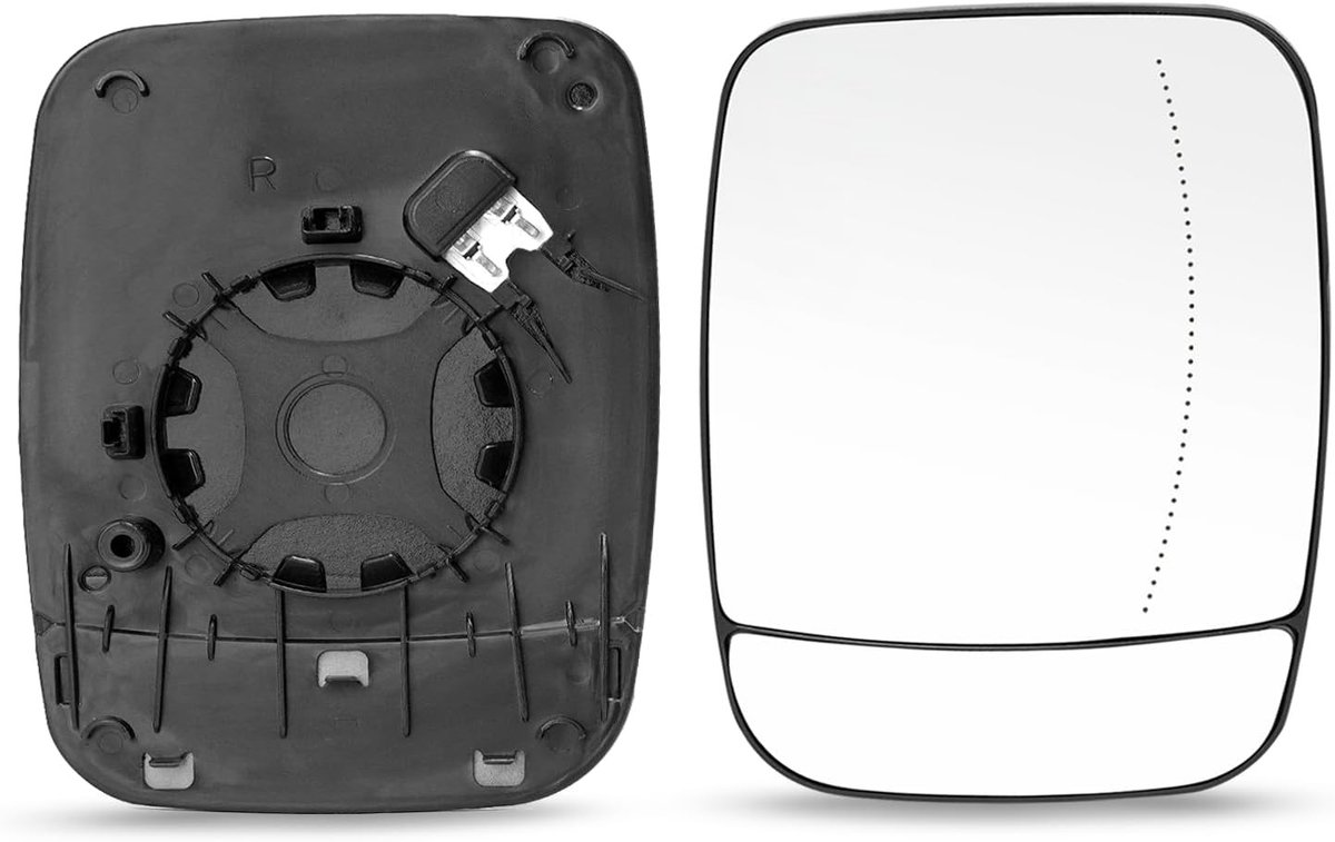 Verwarmbaar spiegelglas voor passagierszijde, geschikt voor Renault Trafic III, Opel Vivaro B, Nissan NV300 en Fiat Talento 2016-2021, ideaal voor vervanging van achteruitkijkspiegel en zijspiegel.