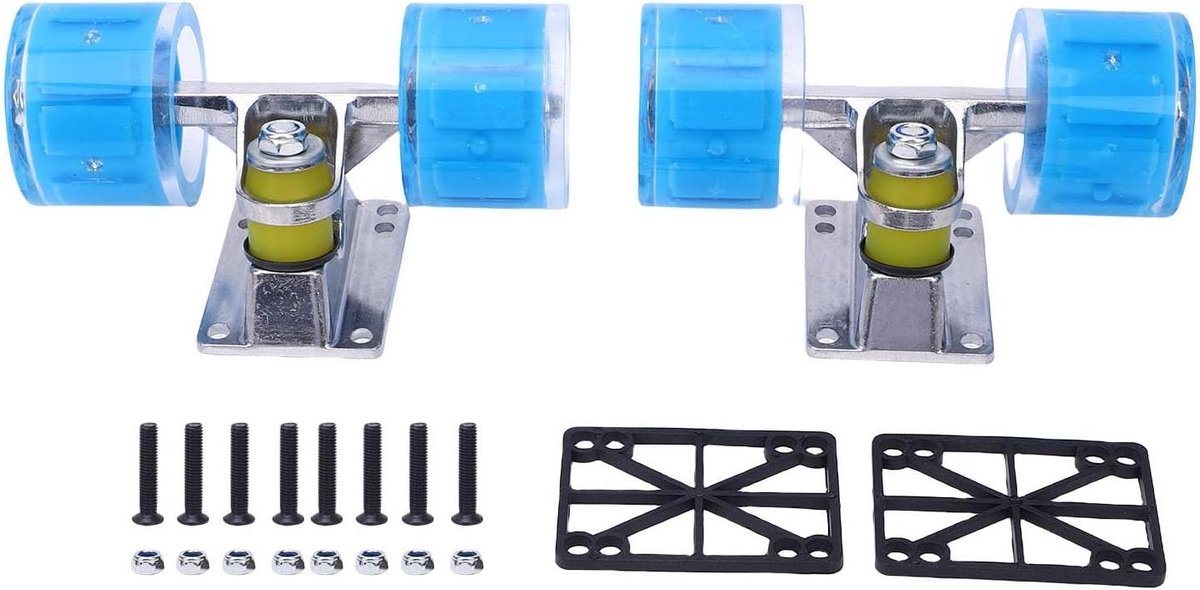 Skateboard Trucks Wielen Cruiser Longboard Kit Zelf Bouwen Lichtgevende PU Wielen 3.2 Inch Trucks