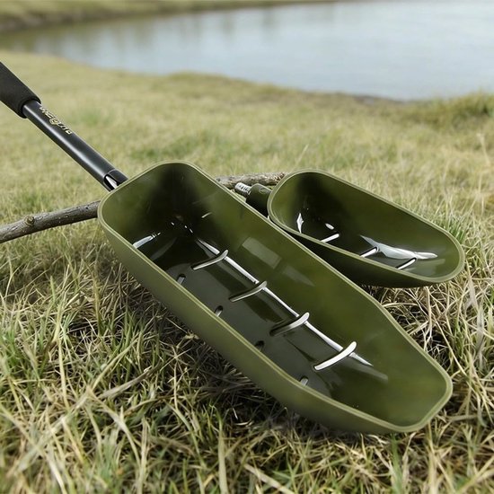 Aas Schep - Boilies Lepel - Vissen Voorbereiden - Ventilatie Gaten - Groot Formaat - Groen — afbeelding 2