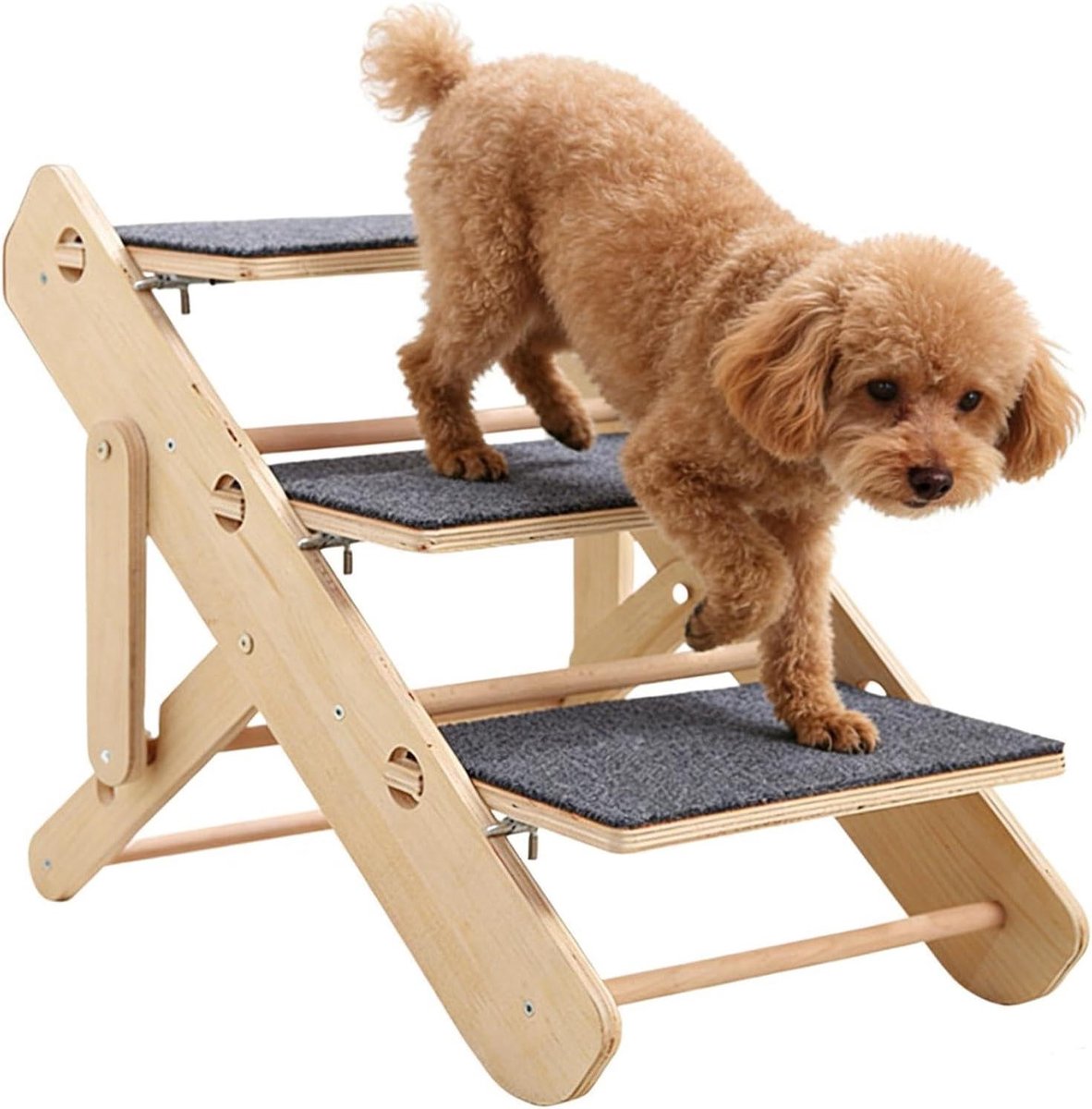 Hondentrap - Hondenhelling - Meubels Bereiken - Antislip Grip - 3 Laags - Meerkleurig