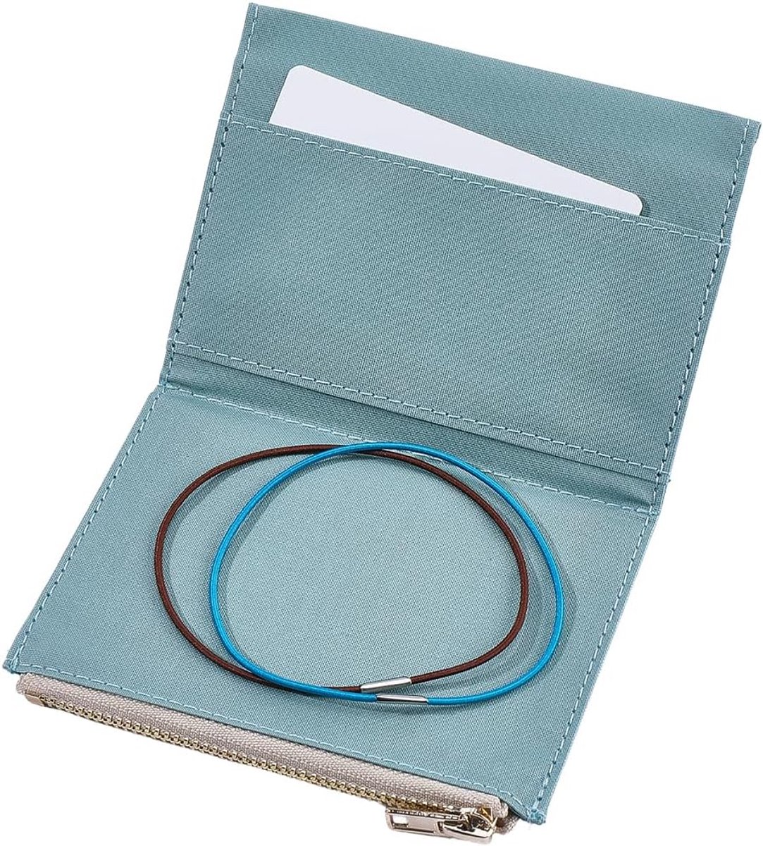 Reizigers Notitieboek Ritsvak Canvas 12,7 x 9,7 cm Inlegvullingen Vervangingszak voor Paspoortformaat Map met Elastische Band Blauwe Planner Wallet Kaart TN Accessoire Houder Papier Journaal