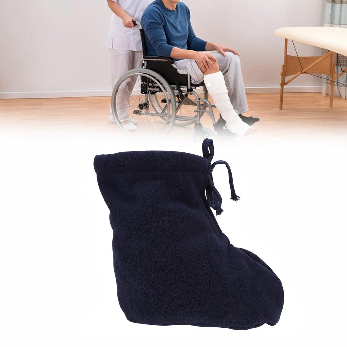 voetafdekking voor dames en heren, gegoten sokken, eenvoudig en praktisch, verstelbaar, zacht en huidvriendelijk, werkt met de meeste gipsverstukkingen, ideaal voor ligamentverstuikingen (M)
