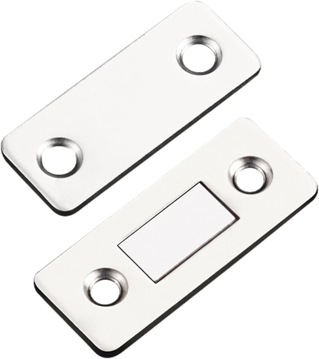 Magnetische Deursluiters - Kastmagneten Sluitingen - Kasten Dicht Houden - Ultradun Ontwerp - 4 mm dik - Zilver