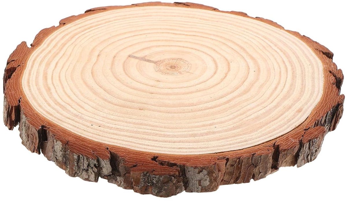 Houten Stapstenen - Tuinpad Stenen - Tuinpad Aanleggen - Natuurlijke Textuur - 27 x 26 x 2 cm - Beige