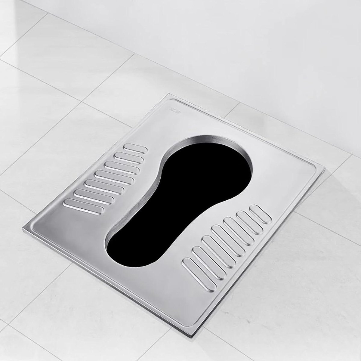 Hurktoilet Roestvrij Staal - Landelijk Toilet - Toilet Renovatie - Vloermontage - 1 Eenheid - Zilver