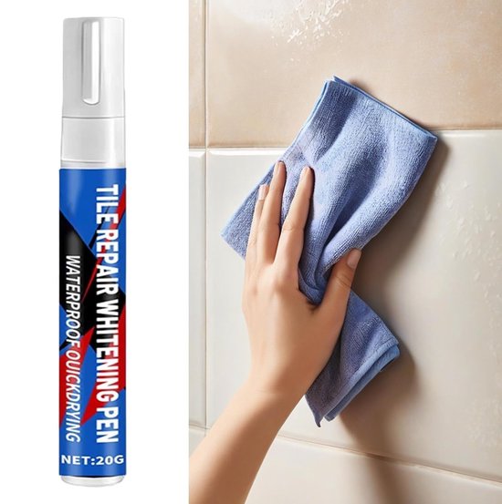 Voegenstift - Renovatiepen Kleurstof - Voegen Opfrissen - Waterdichte Dekking - 20 g - Wit van Voegenstift — afbeelding 4