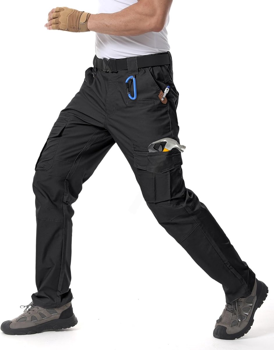 Werkbroek Mannen Cargo Broek Stretch Fit Tactische Combat Broek Multi-Zakken met Semi Elastische Taille Band Outdoor Wandelen Casual Broek