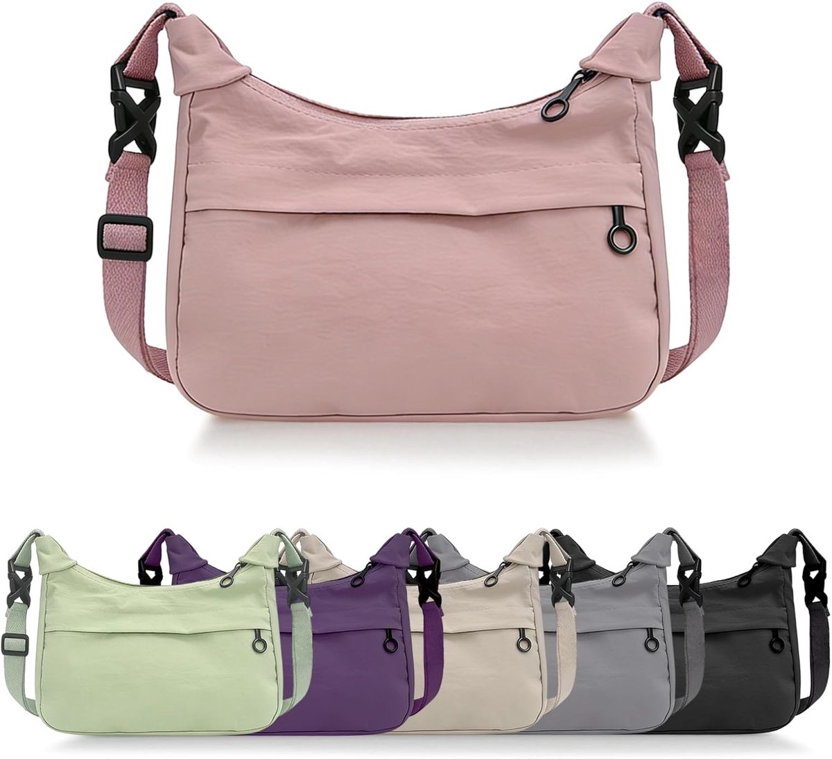 SnelShoppen - Schoudertas Dames Crossbody Tas - Verstelbare Schouderriem - Nylon Tas voor Dagelijks Gebruik, Reizen en Werk - Handige en Stijlvolle Ta
