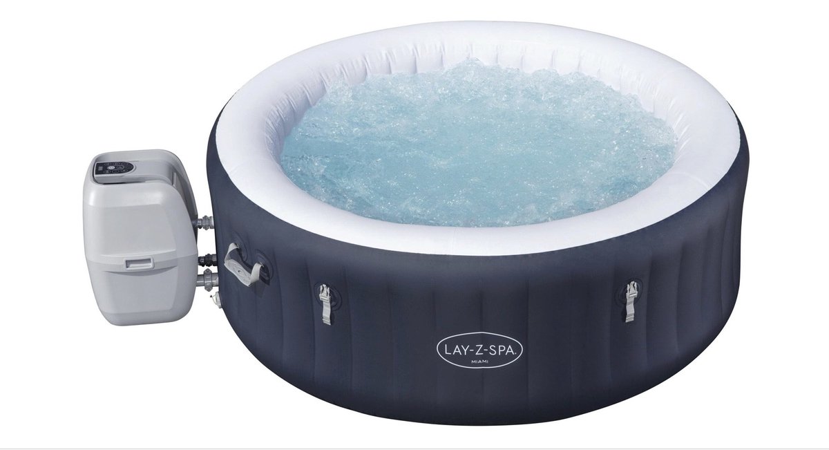 Bestway LAY-Z-SPA® Miami AirJet Ø 180 x 66 cm - 4 Personen Met EnergySense met isolatie & timerfunctie