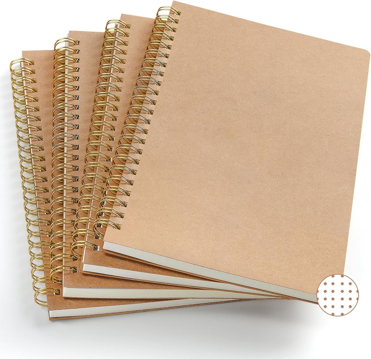 Notitieblok A5 Punten 4 Stuks: Notitieboek 80 Vellen/160 Pagina's