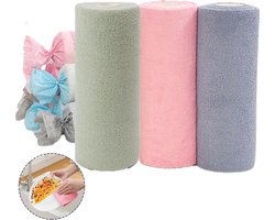 Reinigingsdoekrol,Guador 60 Stuks Afscheurbare Poetsdoeken,Herbruikbare Theedoeken,Streeploze Microvezeldoekje,Superabsorberend Microvezeldoekjes,Microvezeldoeken,Schoonmaakdoekjes,25×25cm