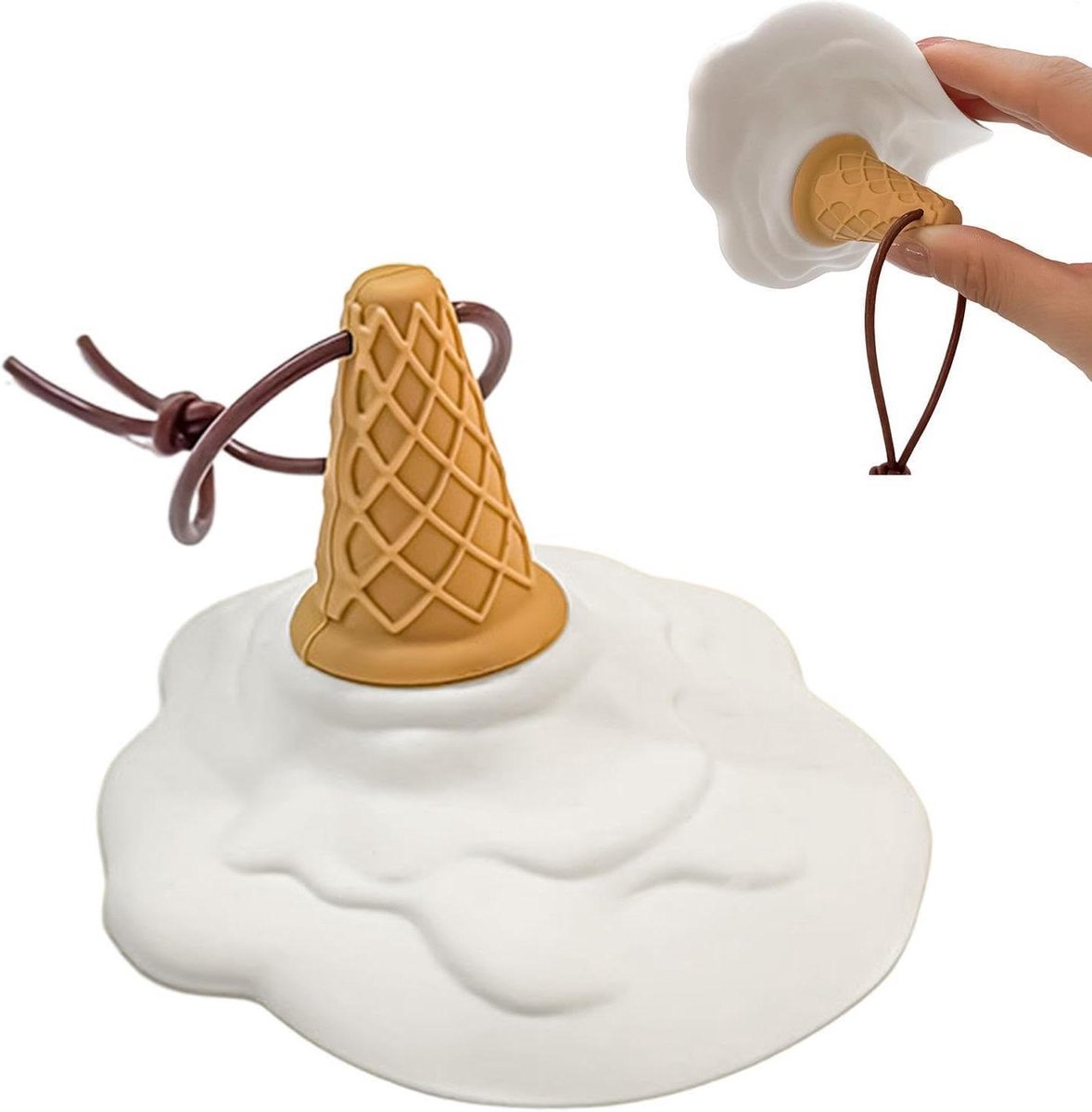 Deurstopper - Deurwig Deurhouder - Deuren Open Houden - Smeltende IJsjesvorm - 16x14.5x14.5 cm - Wit