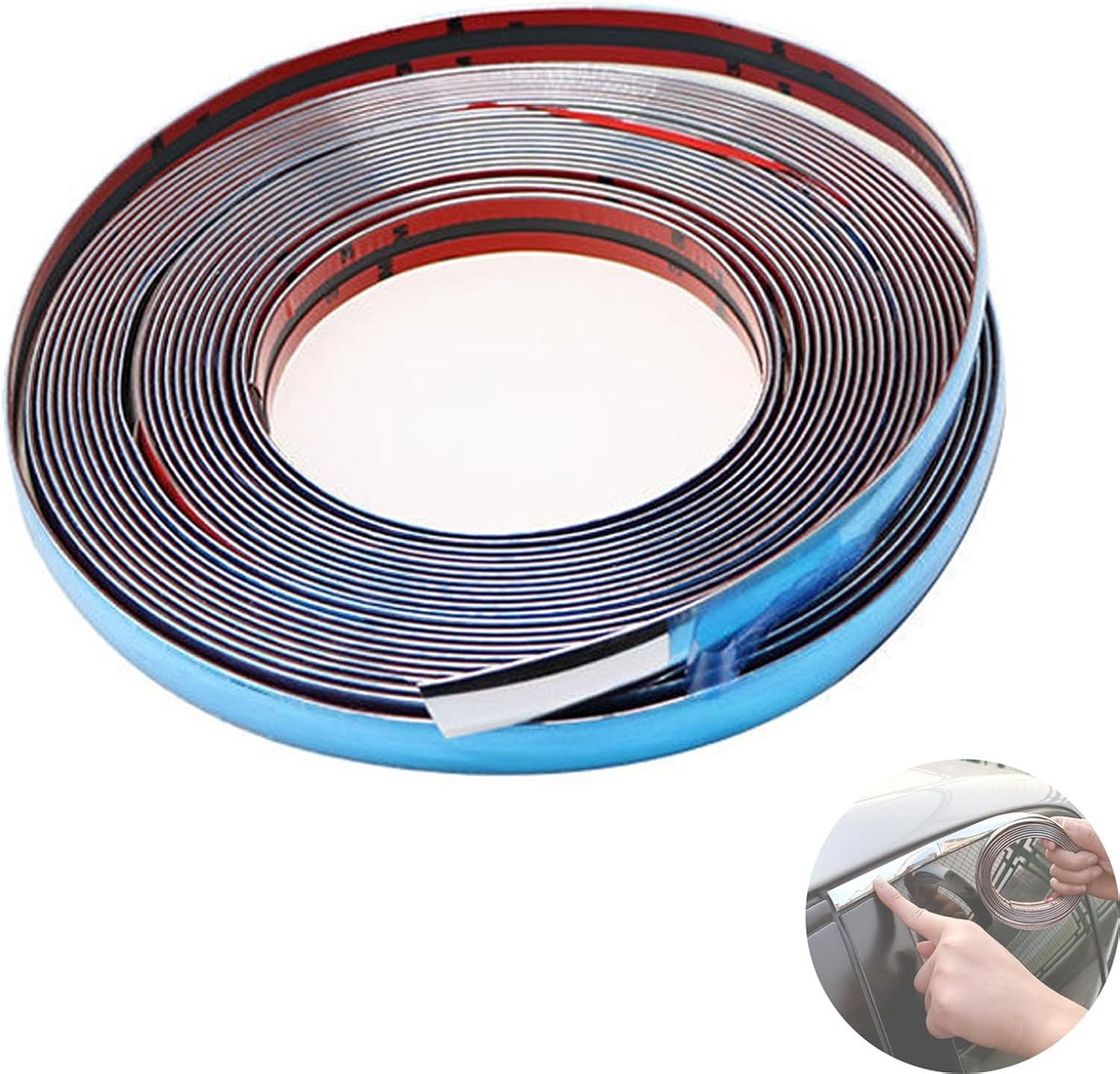 5m x 15mm Chroom Trim voor Auto Lichaam Raam Exterieur Decoratie Flexibele Auto DIY Chroom Strip Protector Bumper Bescherming voor Raam Bumper Grille