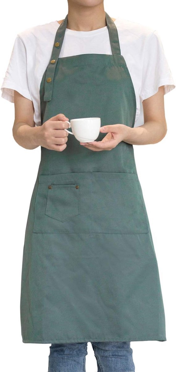 Schorten voor Schilderen Aardewerk Keramiek, Mens Vrouwen Keuken Koken Schorten Waterdicht Groen