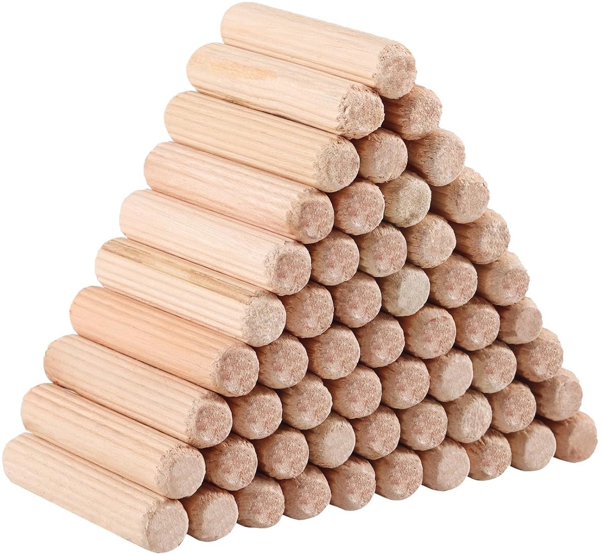 Pluggen set 8 x 40 mm, houten pennen voor meubels, professionele timmerlieden, doe-het-zelf- en knutselprojecten