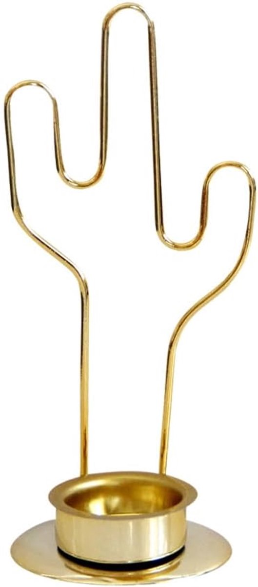 Wierookhouder Wierookbrander Wierook Kegelhouder Gouden Cactus Wierook Sticks Houder met Ash Catcher voor Meditatie Yoga Spa Kamer Decor