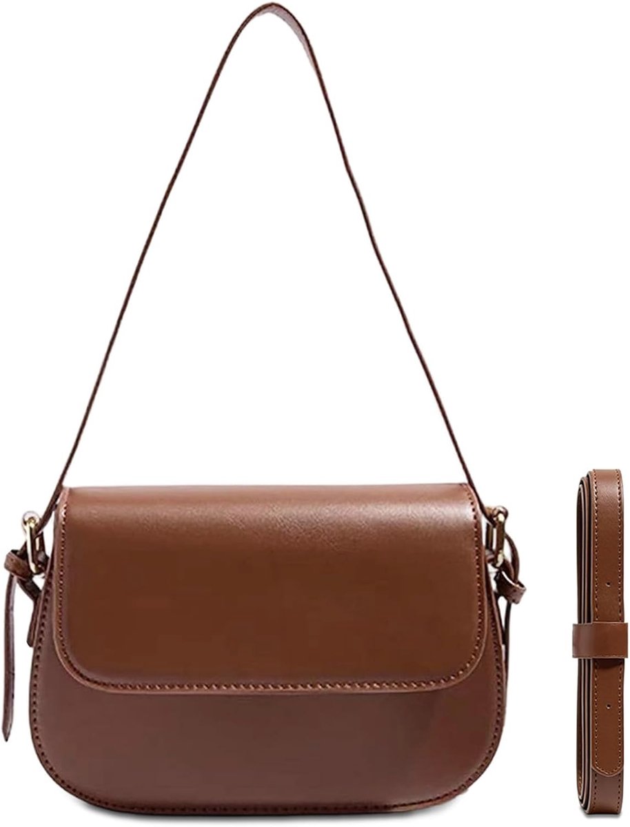 Women's Small Shoulder Bag, Elegant PU Leather Shoulder Bag, Fashion Crossbody Bag for Everyday Shopping, Going Out - ShopVlot