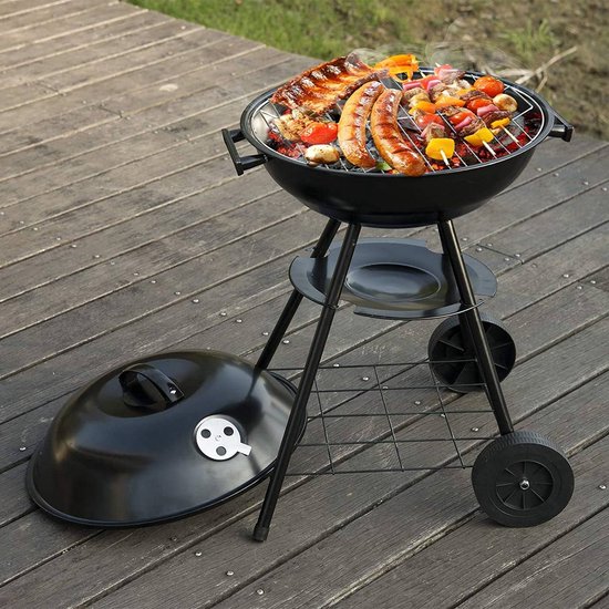 SureDeal® - Houtskool - Grill Grill - Wielen - Barbecue Grill - Zwart van SureDeal® — afbeelding 2