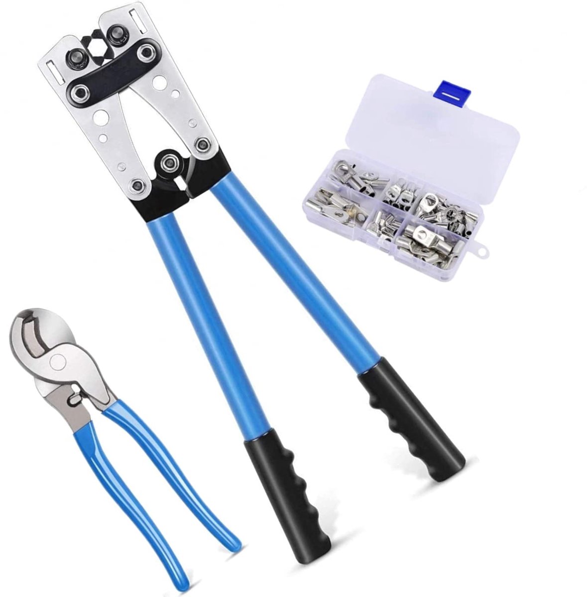 Lange Handvat 6-50mm met Kabel Snijder 9.4" & Draad Terminals Kit 60PCs