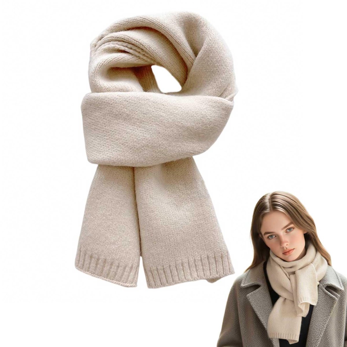 Sjaals, sjaal voor dames, winter, warm, zacht, warm, voor herfst en winter, 160 x 20 cm