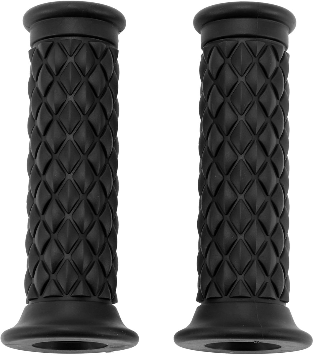 7/8 "22mm 15/16 "24mm Universele Motorfiets Handgrepen Cover Antislip Rubber Stuur Grips voor Motorfiets Scooter Fiets ATV Zwart 1 Paar