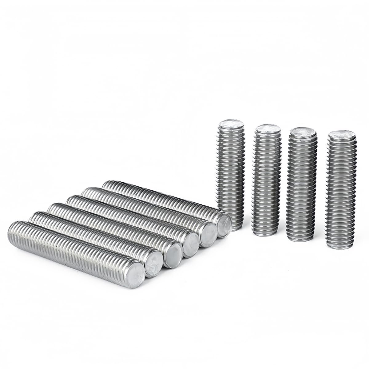 10 stuks schroefdraadstang M8 x 30 mm van roestvrij staal, robuuste schroefdraadstangen met volledige metrische schroefdraad DIN976 - industrieel gebruik