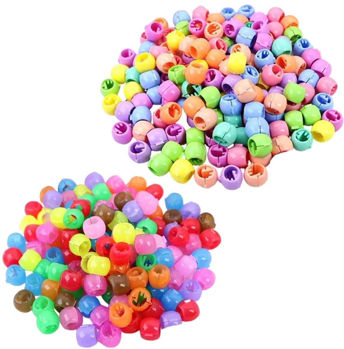 Haarkralen, 100 stuks, kunststof, haarspelden, kleuren twee, verjaardag, feest, muziek, festival, dagelijks gebruik, haaraccessoires, kleurrijk