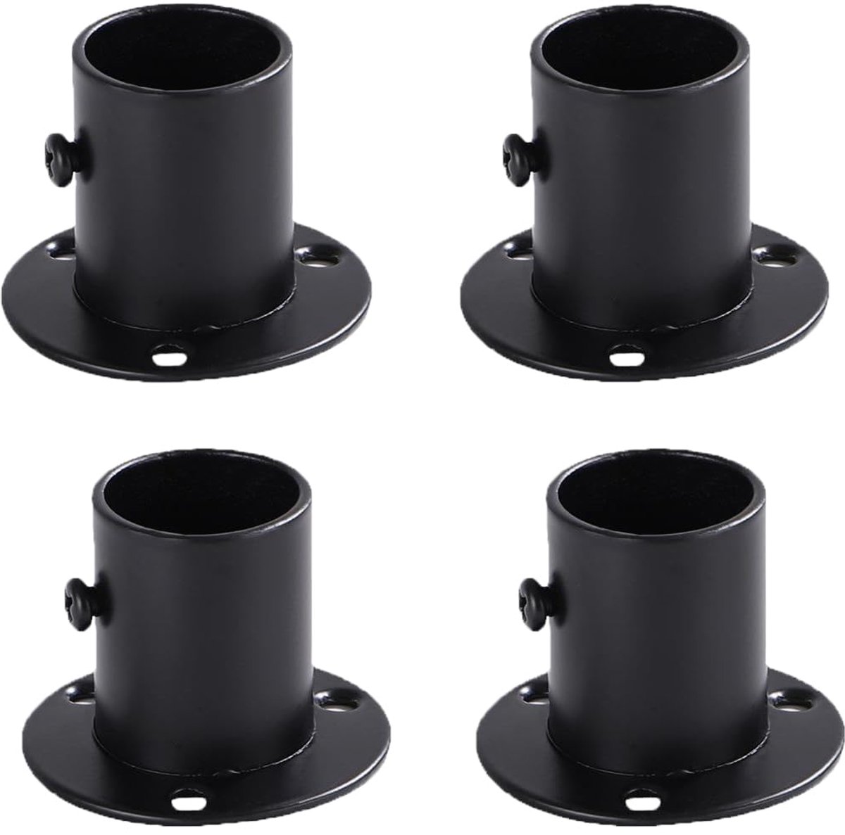 4 stuks roestvrij stalen gordijnroede wandhouder plafondhouder drapering gordijnroedehouder draagbeugel kledingstanghouder buisflens
