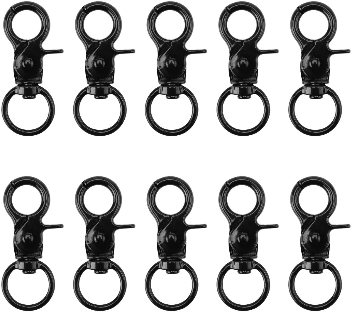10 stuks draaibare karabijnhaak met draaischarnier Zinklegering schaarkarabijn Karabijnhaak hondenriem sleutelhanger draaibare karabijnhaak kleine boutkarabijn voor honden bagagegesp