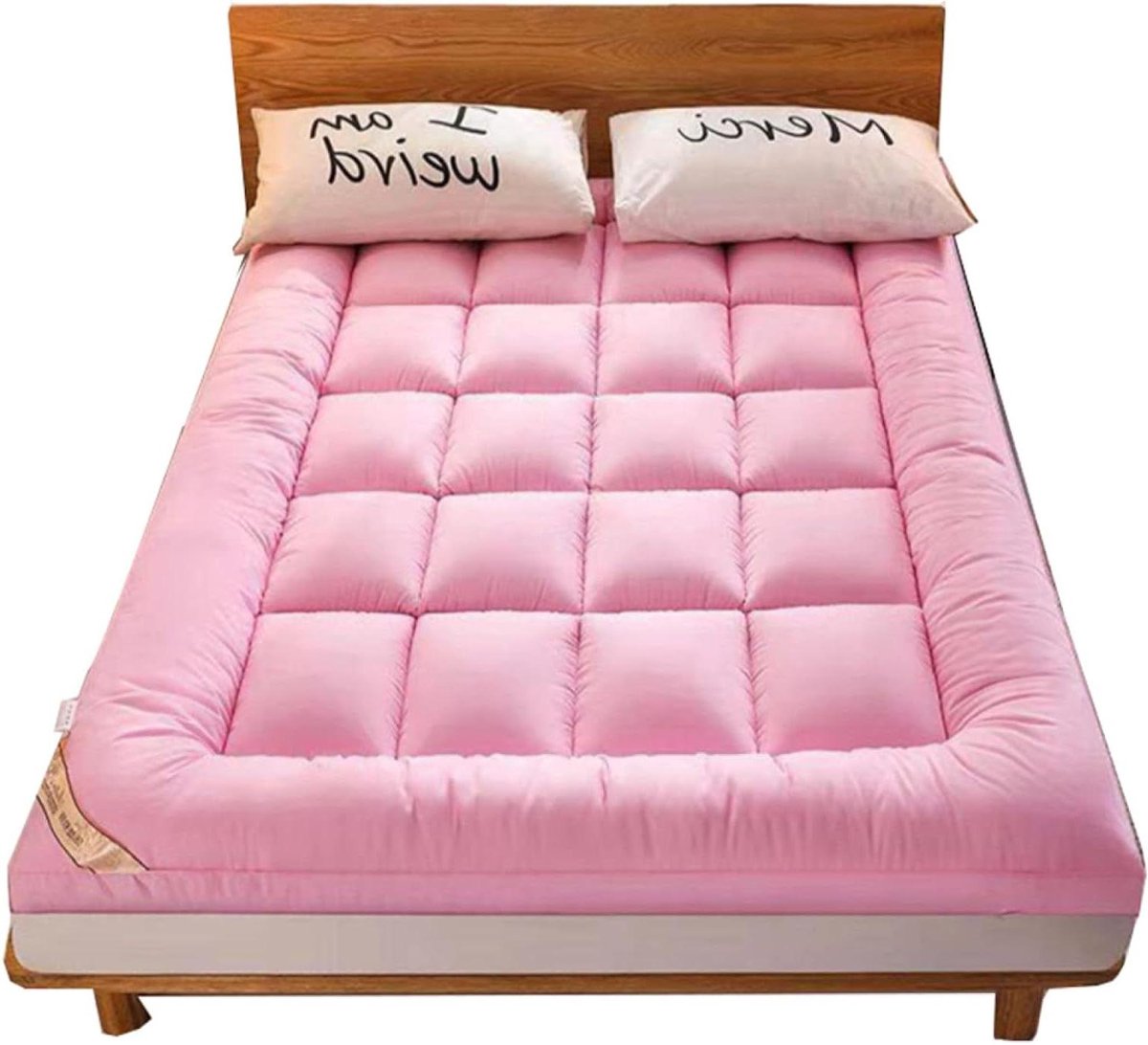 Tatami Matras - Japanse Slaapmat - Comfortabel Slapen - Ergonomisch Ontwerp - 135 x 200 cm - Roze