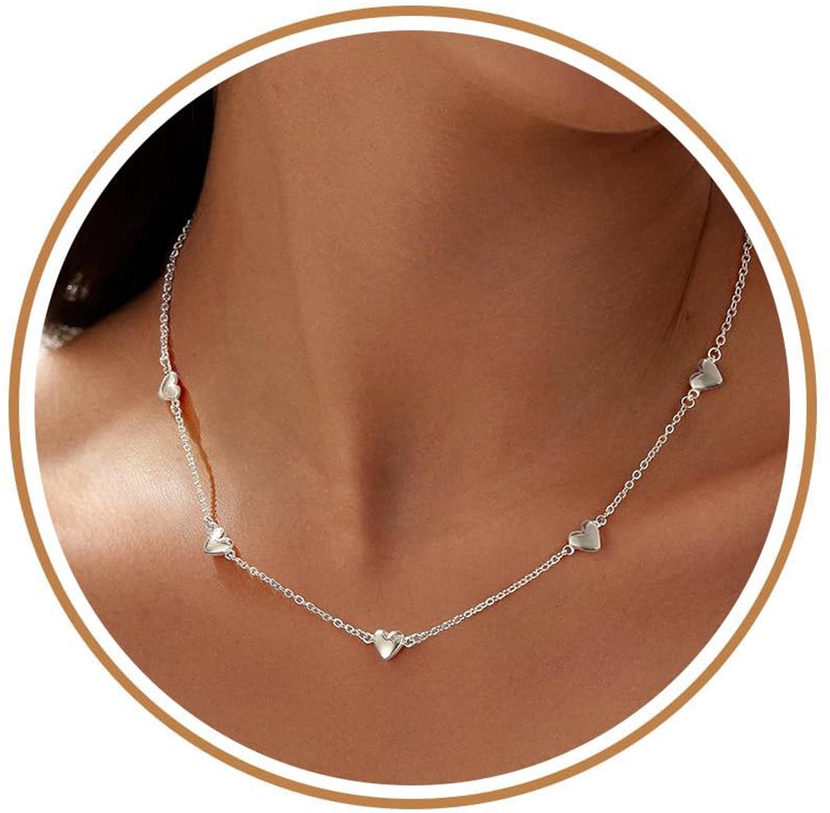 Ketting goud zilver 925 dames 14k vergulde halsketting dames klaverblad hart parels kubieke zirkonia choker kettingen waterdicht charme gouden zilver statement ketting modesieraden geschenken