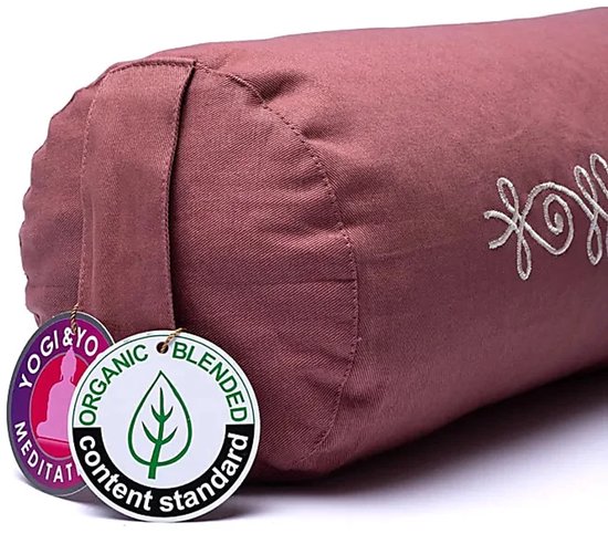 Bolster oudroze lotus biokatoen (OCS) van Yogi & Yogini — afbeelding 4