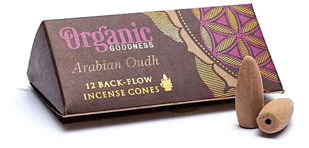 Song of India Organic Goodness - Arabische Oudh - Backflow - Wierookkegels - Song of india - doos 6 stuks