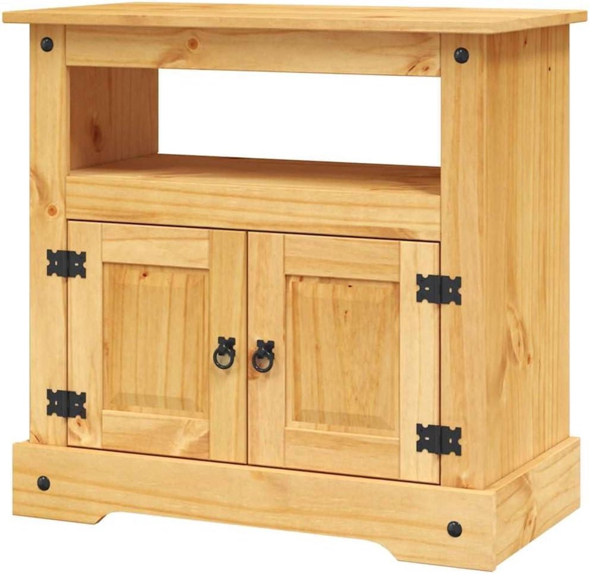 Tv-kast Grenenhout - Hifi-kast Woonkamer - Opbergen Media - Massief Grenen - 80x43x78 cm - Bruin