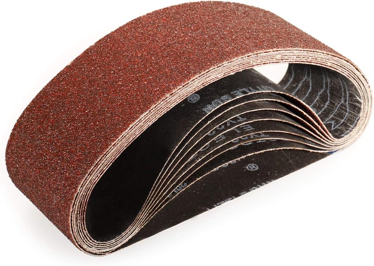Schuurband 75x533mm 8 St. Korrel 40 voor Bandschuurmachine | Schuurband met grove aluminiumoxide korrel voor snelle materiaalafname bij hout, metaal en roestverwijdering
